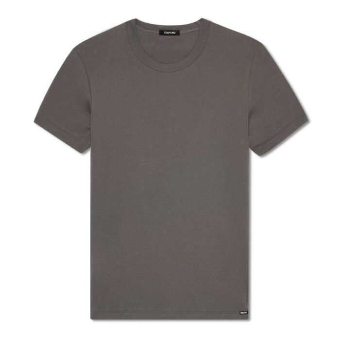 TOM FORD COTTON CREWNECK T SHIRT BROWN