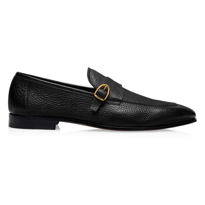 TOM FORD GRAIN DOVER BUCKLE LOAFER ESPRESSO