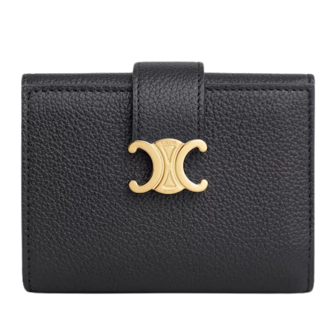 5 CELINE FINE WALLET VICTOIRE IN SUPPLE GRAINED CALFSKIN ICE BLUE