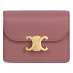 CELINE BUSINESS CARD HOLDER TRIOMPHE IN SHINY CALFSKIN BLACK