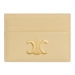 CELINE CARD HOLDER TRIOMPHE IN SHINY CALFSKIN CAPPUCCINO