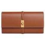 CELINE LARGE WALLET 16 IN SATINATED CALFSKIN LIGHT STONE