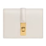 CELINE CARD HOLDER WITH FLAP 16 IN SATINATED CALFSKIN BLACK