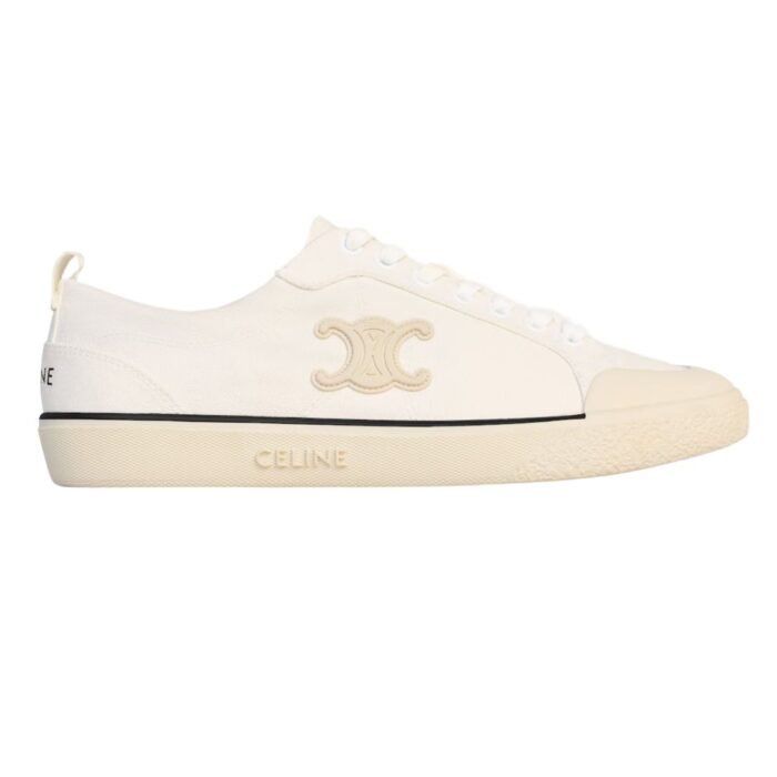 CELINE ALAN SNEAKERS WITH TRIOMPHE IN CANVAS ROSEWOOD