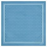 TOM FORD POLKA DOT SQUARE DESIGN POCKET SQUARE SILVER BLUE