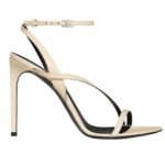 CELINE AVA TRIOMPHE STILETTO SANDAL IN PATENT CALFSKIN BLACK