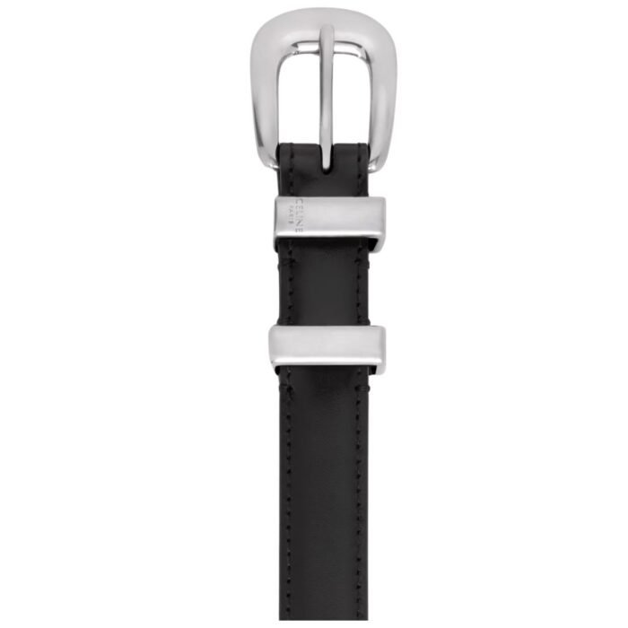 CELINE SMALL WESTERN BELT IN TAURILLON LEATHER BLACK