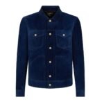 TOM FORD CASHMERE SUEDE WESTERN JACKET AMETHYST
