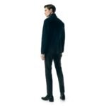 TOM FORD CASHMERE SUEDE MILITARY JACKET NAVY