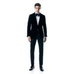 TOM FORD FLUID VELVET SHELTON COCKTAIL JACKET BLACK