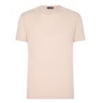 TOM FORD COTTON BLEND MELANGE CREW NECK T SHIRT BLACK