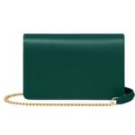 CELINE WALLET ON CHAIN MARGO IN SHINY CALFSKIN RACING GREEN