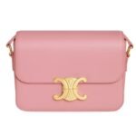 CELINE TEEN TRIOMPHE BAG IN SHINY CALFSKIN VINTAGE ROSE