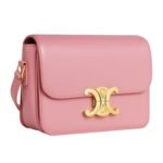 CELINE TEEN TRIOMPHE BAG IN SHINY CALFSKIN ROSE