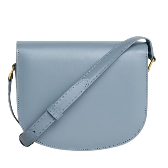 CELINE BESACE CLEA IN SHINY CALFSKIN BLUE GREY