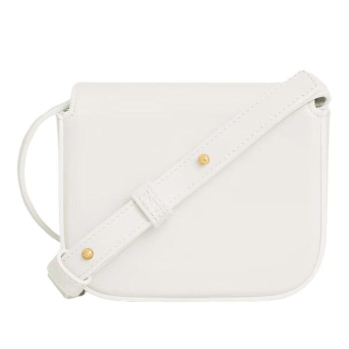 CELINE MINI CLAUDE IN SHINY CALFSKIN WHITE