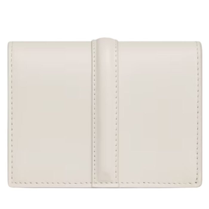 CELINE CARD HOLDER WITH FLAP 16 IN SATINATED CALFSKIN WHITE COTTON