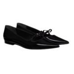 CELINE SUZY POINTY TOE BALLERINA IN PATENT CALFSKIN BLACK