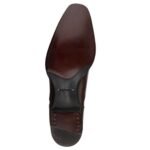 TOM FORD BURNISHED LEATHER ELKAN LACE UP DARK CIGAR
