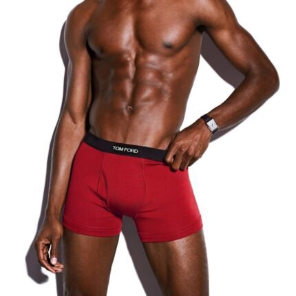 TOM FORD COTTON BOXER BRIEFS RED