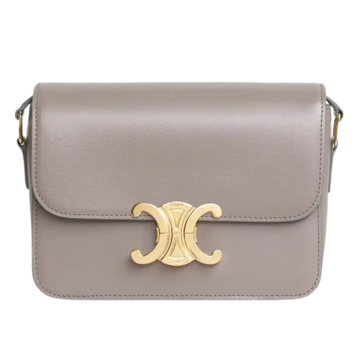 CELINE TEEN TRIOMPHE BAG IN SHINY CALFSKIN PASTEL PINK