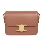 CELINE TEEN TRIOMPHE BAG IN SHINY CALFSKIN PALE BLUE
