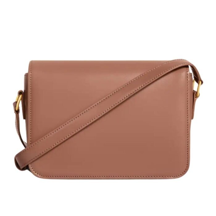 CELINE TEEN TRIOMPHE BAG IN SHINY CALFSKIN BRONZE