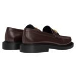 CELINE UNIVERSITÉ TRIOMPHE CHAIN LOAFFER IN POLISHED BULL DARK BROWN