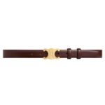CELINE MEDIUM TRIOMPHE BELT IN TAURILLON LEATHER BLACK