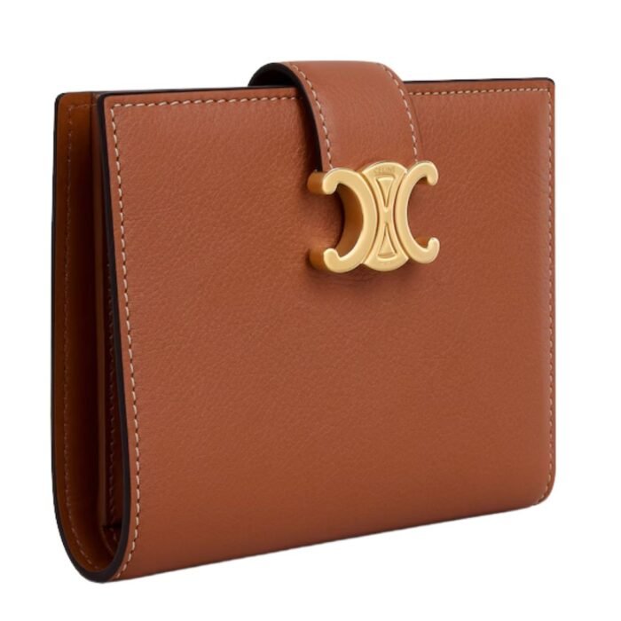 CELINE MEDIUM WALLET VICTOIRE IN TRIOMPHE CANVAS TAN