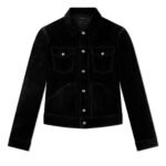 TOM FORD CASHMERE SUEDE WESTERN JACKET BLACK