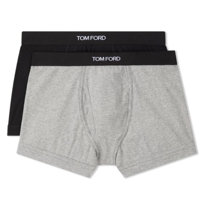 TOM FORD COTTON BOXER BRIEFS TWO PACK WHITE