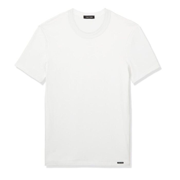 TOM FORD COTTON CREWNECK T SHIRT PALE SAGE