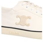 CELINE ALAN SNEAKERS WITH TRIOMPHE IN CANVAS OPTIC WHITE