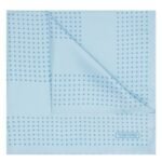 TOM FORD FRAMED POLKA DOT POCKET SQUARE AQUAMARINE