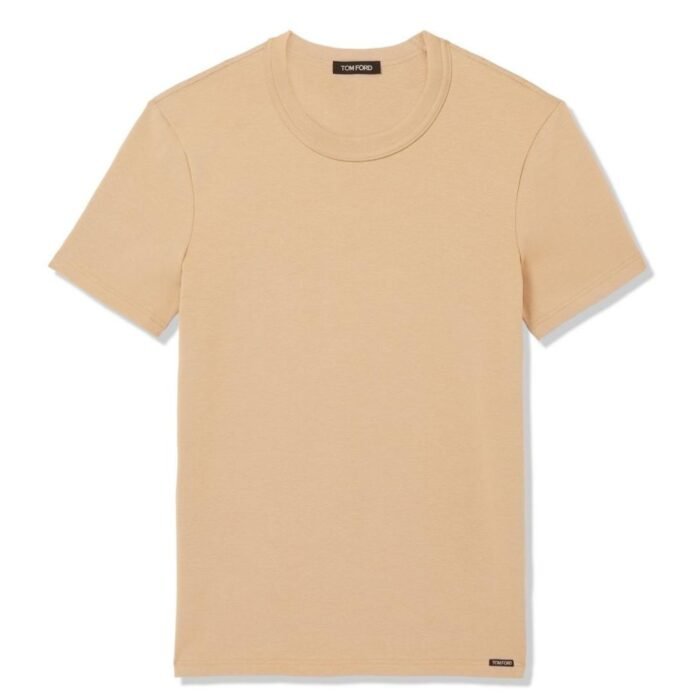 TOM FORD COTTON CREWNECK T SHIRT BLACK