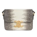 CELINE TEEN TRIOMPHE BAG IN LIZARD BLACK