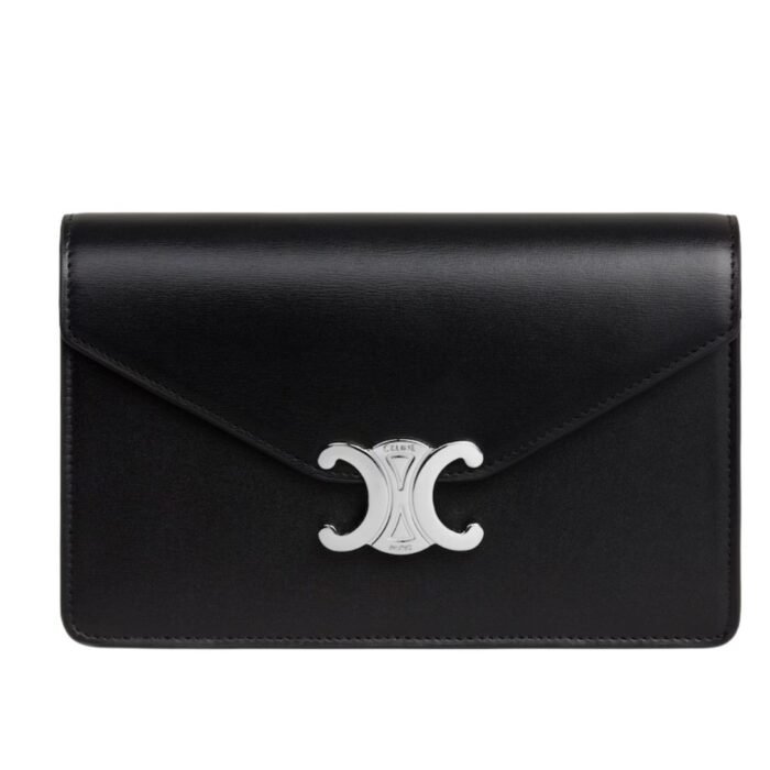CELINE WALLET ON CHAIN MARGO IN SHINY CALFSKIN RICE
