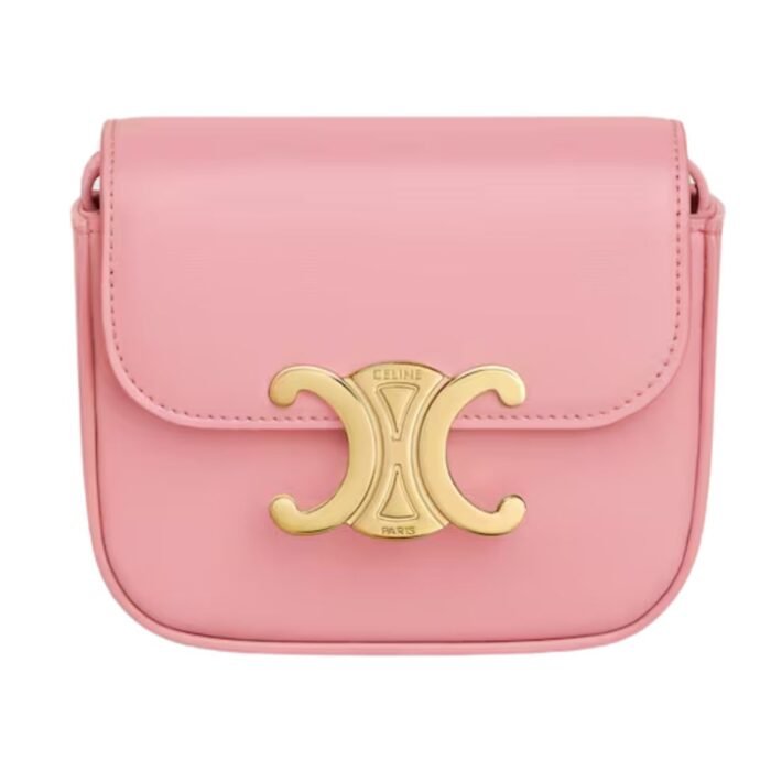 CELINE MINI CLAUDE IN SHINY CALFSKIN LIGHT LILAC