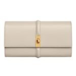 CELINE LARGE WALLET 16 IN SATINATED CALFSKIN LIGHT STONE