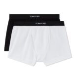 TOM FORD COTTON BOXER BRIEFS TWO PACK WHITE