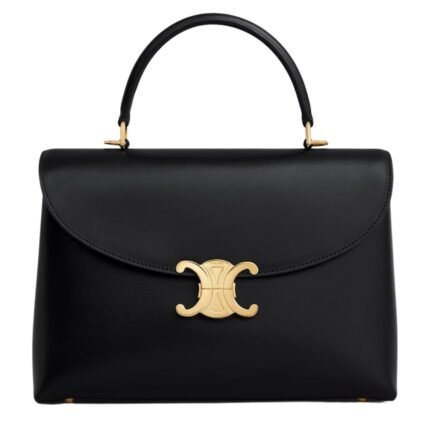 CELINE MEDIUM NINO BAG IN SMOOTH SATINATED CALFSKIN BLACK