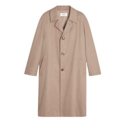 CELINE OVERSIZED MAC COAT IN TECHNICAL COTTON