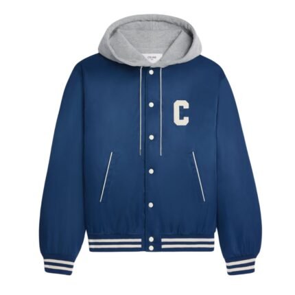 CELINE OVERSIZED HOODED TEDDY JACKET IN NYLON