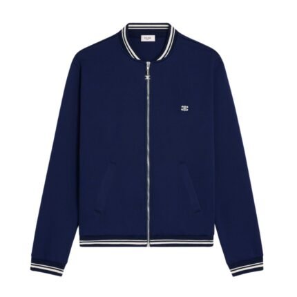 CELINE TRIOMPHE TEDDY JACKET IN DOUBLE FACE JERSEY