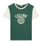 CELINE BLASON REGULAR T SHIRT IN COTTON JERSEY