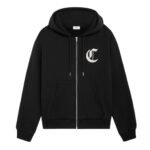 CELINE ZIPPED HOODIE IN COTTON FLEECE