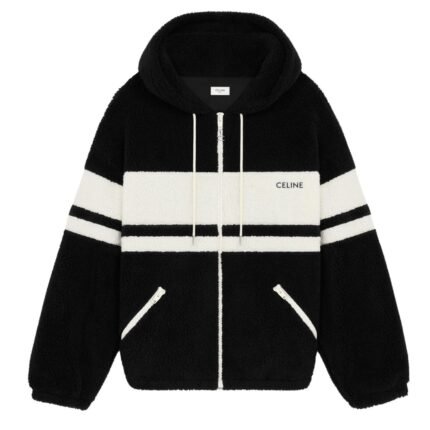 CELINE HOODED JACKET IN JERSEY FLEECE