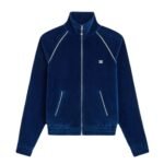 CELINE TRIOMPHE TRACKSUIT JACKET IN VELVET JERSEY BORDEAUX