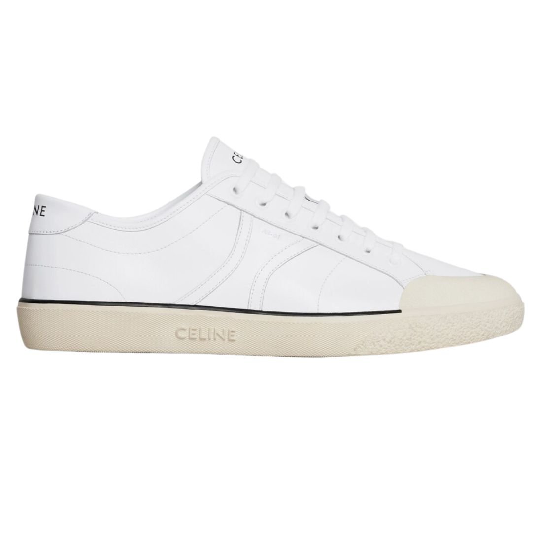 1 CELINE ALAN AS 01 LOW LACE UP SNEAKER IN CALFSKIN
